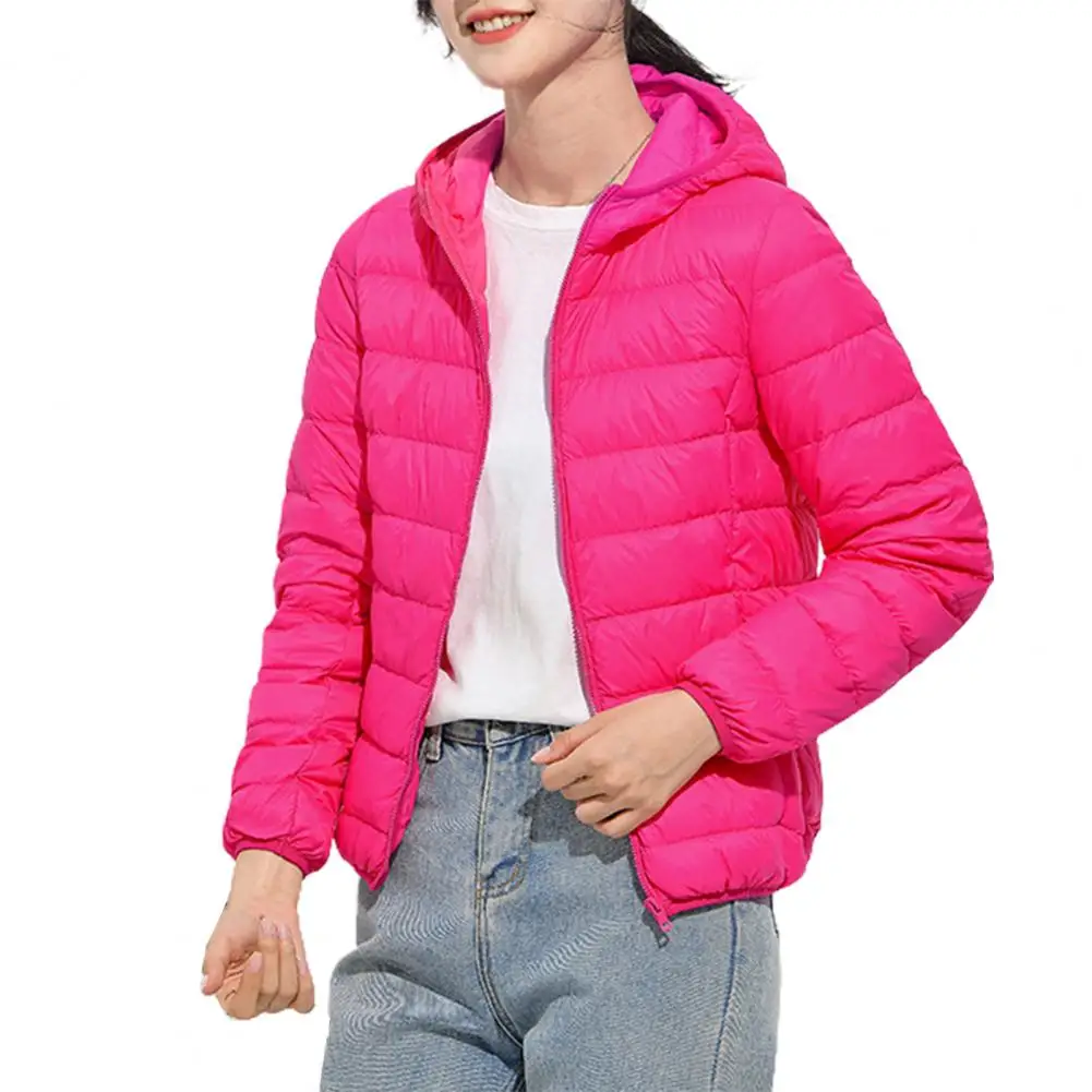 Chaqueta De Plumas Con Capucha Para Mujer Abrigo Plegable chaqueta-de-plumas-con-capucha-para-mujer-abrigo-plegable