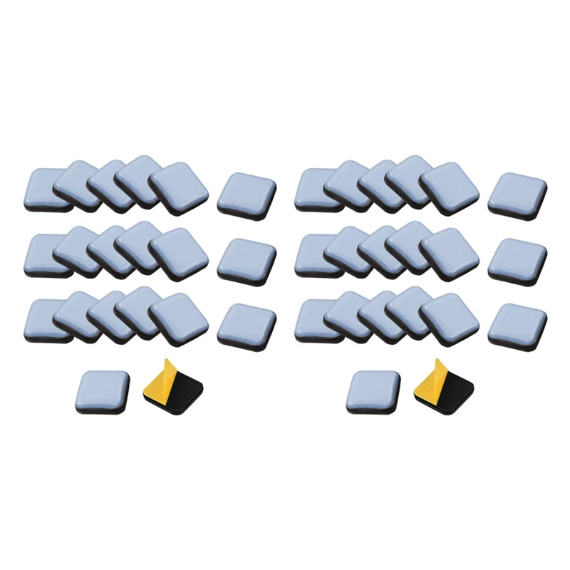 40 Pcs Furniture Gliders Slider 25 X 25 Mm Ptfe Self Adhesive Furniture