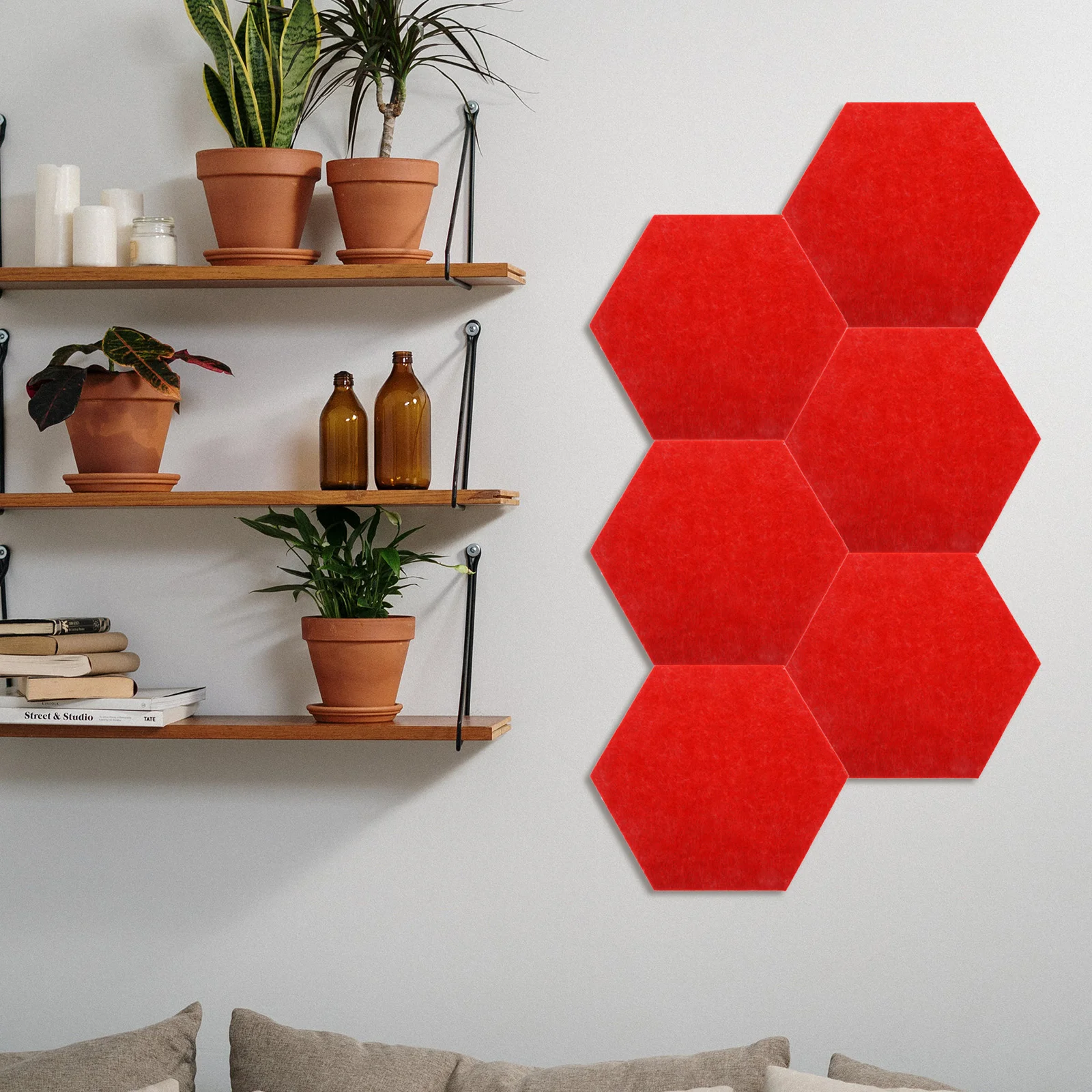 

12Pcs Hexagon Felt Board Tiles Felt Cork Pin Board Self Adhesive Diy Bulletin Board Memo Board Notice Board Wall