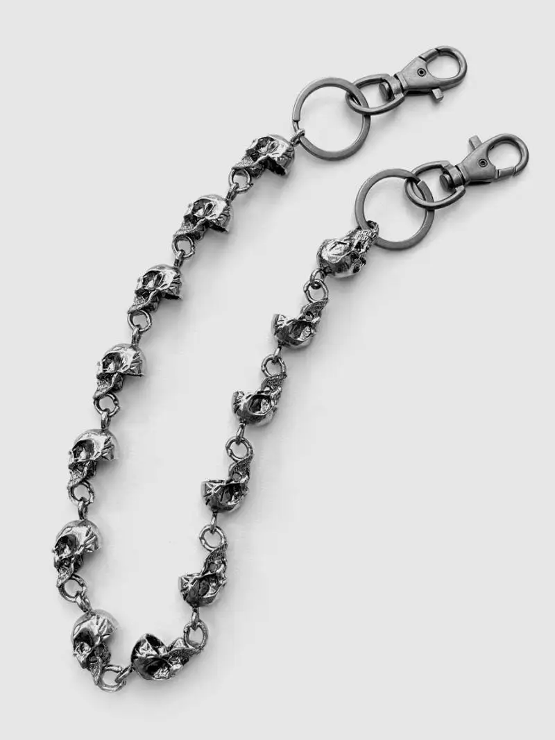 Catena Portafoglio Unisex Con Teschio Hpmjz - Stile Punk Gotico, Catena Per Jeans E Pantaloni Con Moschettoni, Antifurto, Regalo Uomo