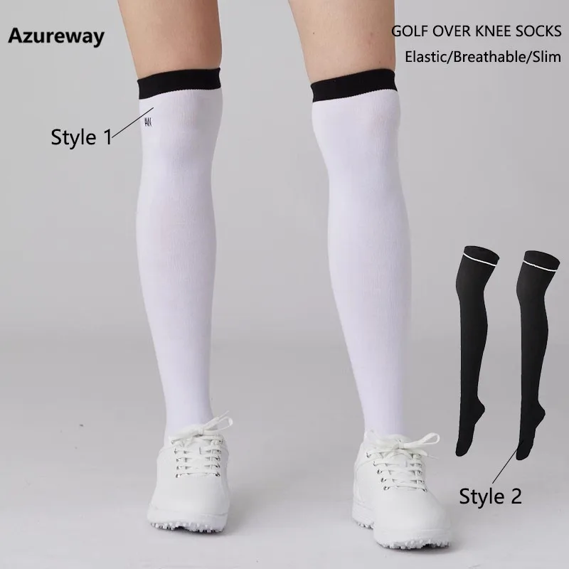 Azureway Female Breathable Slim Over Knee Socks Cotton Wear-resistant Golf  Socks Women Elastic Soft Stockings Casual Leggings - AliExpress