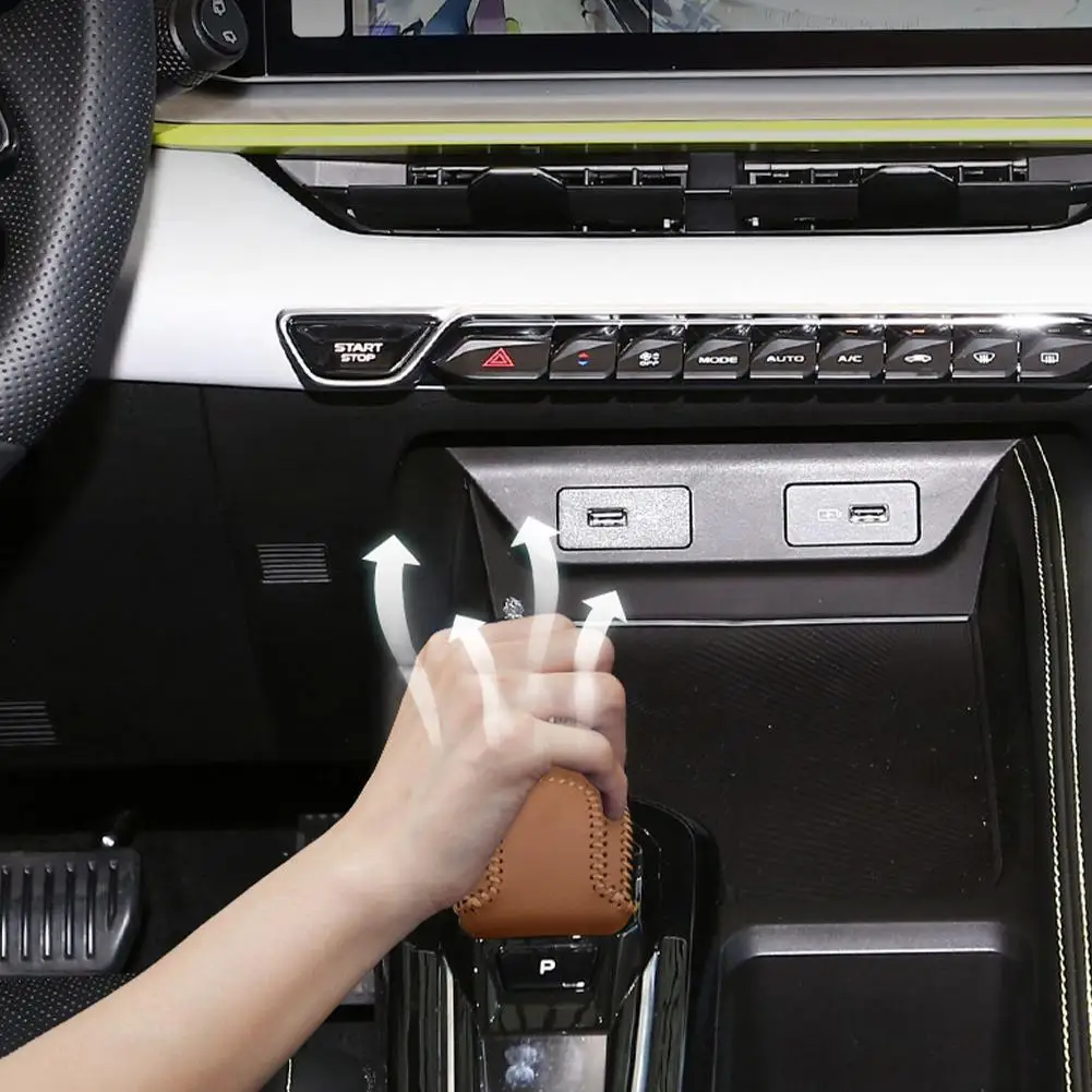 칼라 가죽 자동차 기어 레버 커버, Geely Coolray Sx11 2022 2023 2024 시프트 노브 보호대 패드 장식, 자동 수정 키트