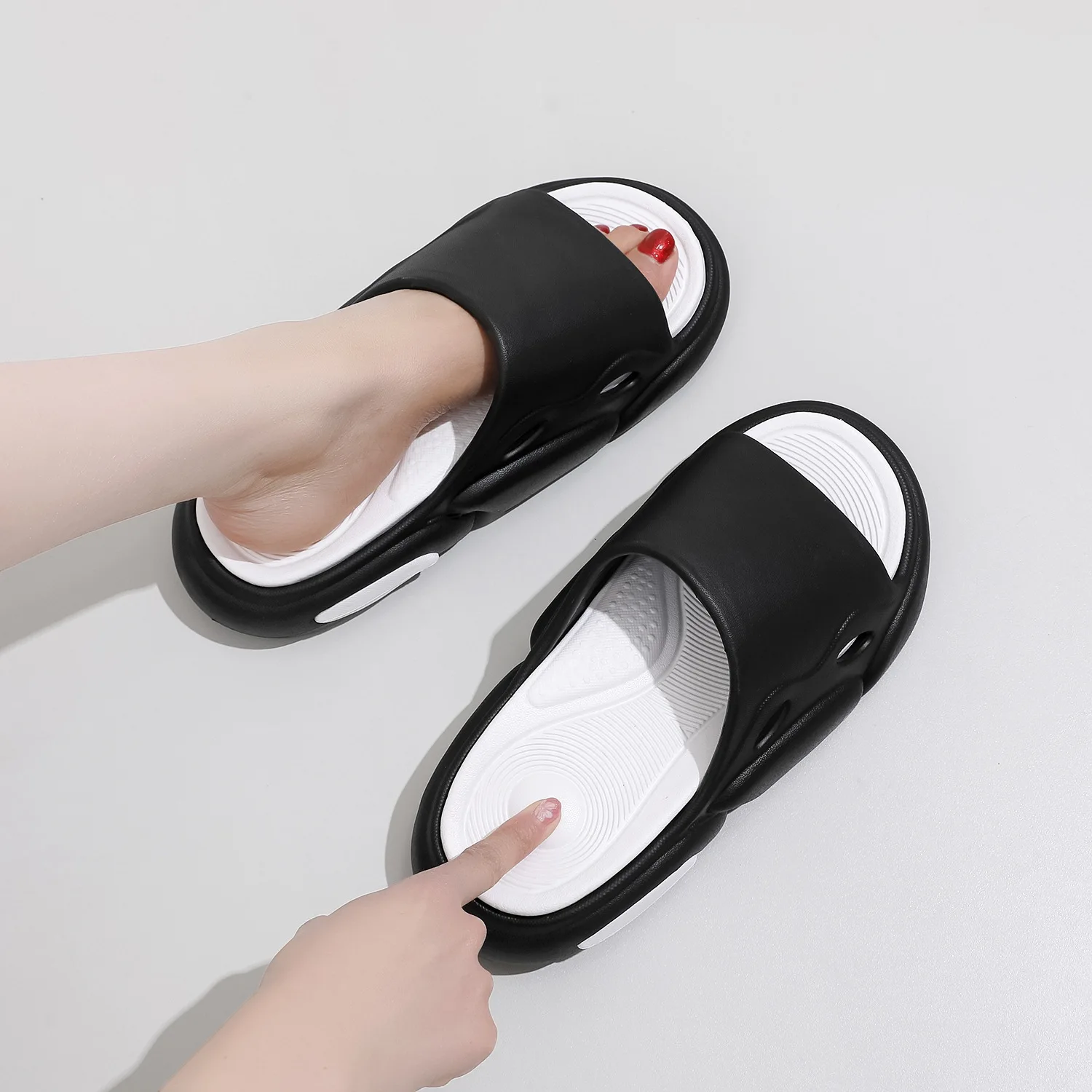 KIDMI Women Platform Flat Slippers Fashion Women EVA Slippers 2024 Summer Beach Slippers Home Bathroom Sandals New Unisex Shoes 4