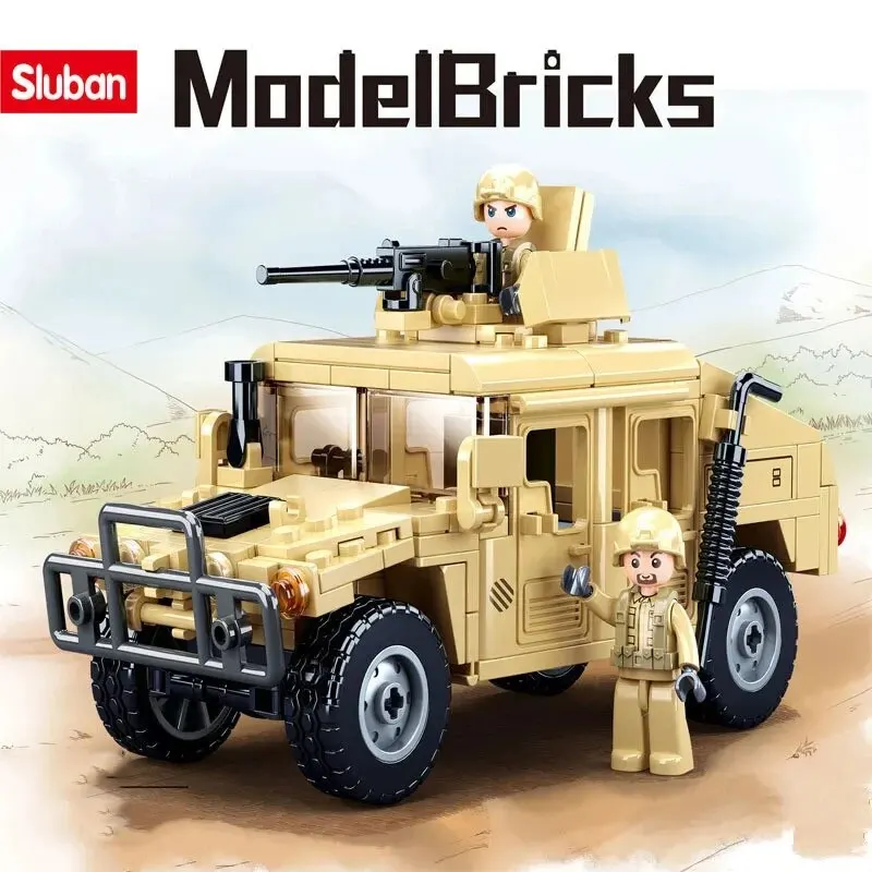 265PCS 2차 세계대전 군사 SWAT H2 공격 차량 자동차 빌딩 블록 군인 갑옷 자동차 모델 블록 DIY 장난감 어린이 남자아이 선물