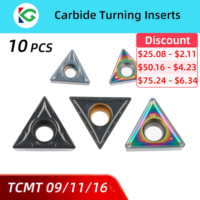 

10Pcs TCMT110204 Vp15Tf TCMT090204 TCMT16T304 Ue6020 Internal Turning Cutting Carbide Inserts TCMT 110204 16T304 090204
