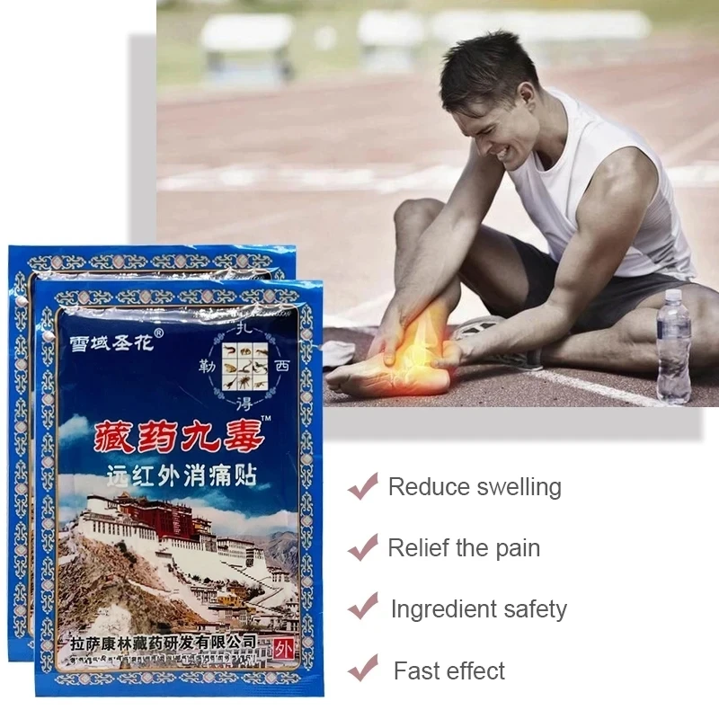 8pcs Tibetan Medicine Jiudu Paste Back Body Pain Relief Chinese Herbal