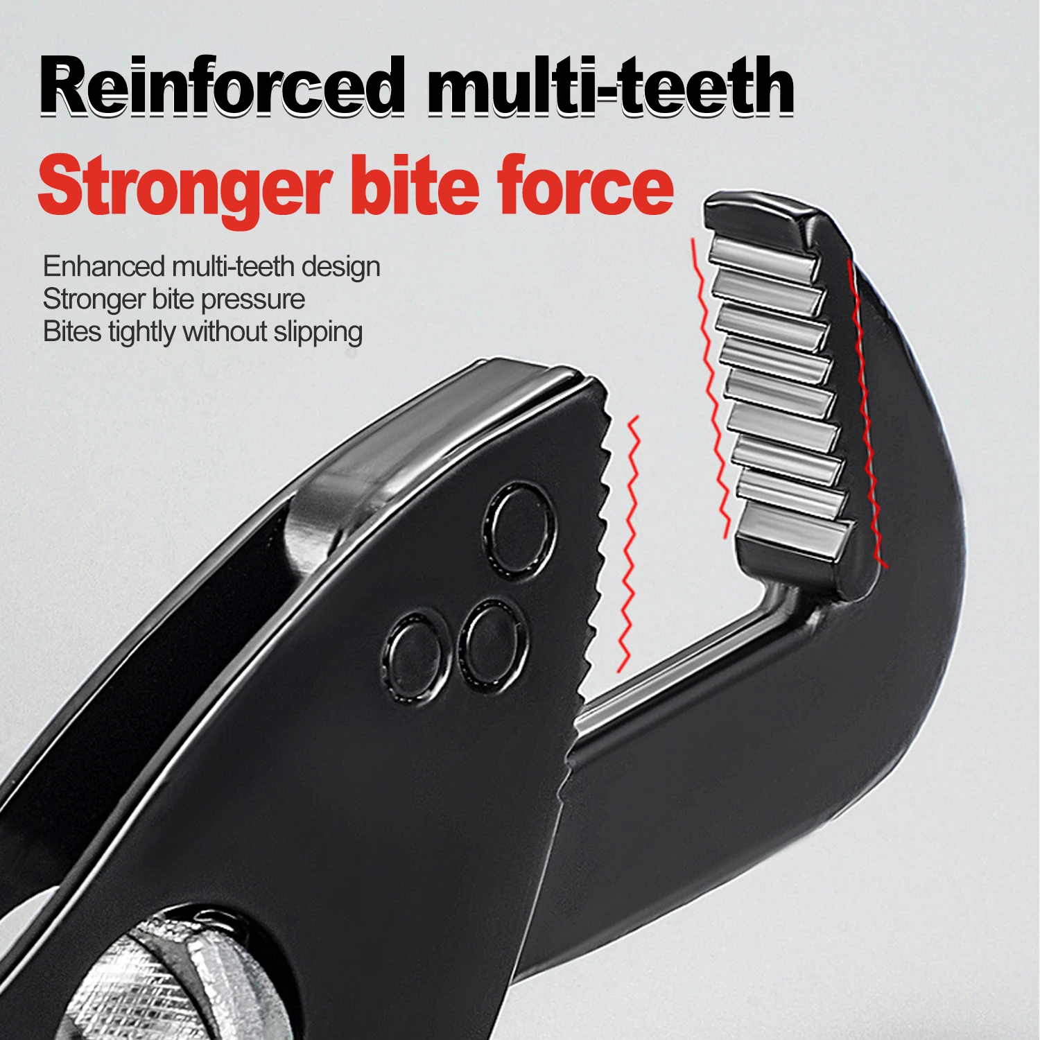 Heavy-Duty Adjustable Wrench & Pipe Pliers  7/10.5inch- High Hardness, Strong Torque, Wide-Angle Grip, Carbon Steel