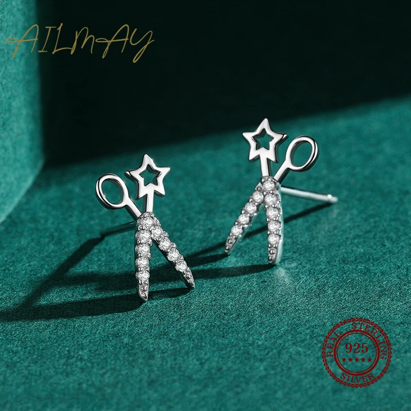 Reffeer Orecchini A Foglia In Argento Sterling 925 – Piccoli, Con Zirconi, Ipoallergenici, Regalo In Confezione Originale