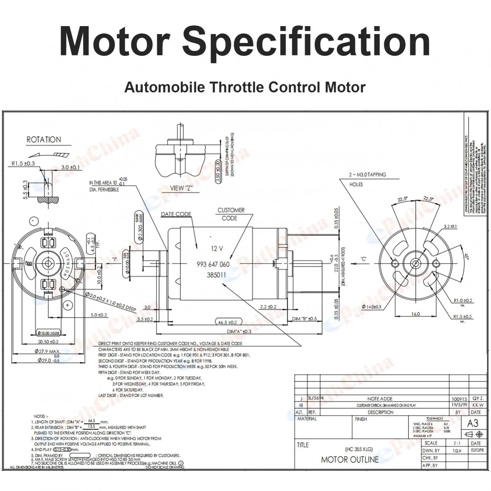 Motor eletrônico de controle do acelerador, 9