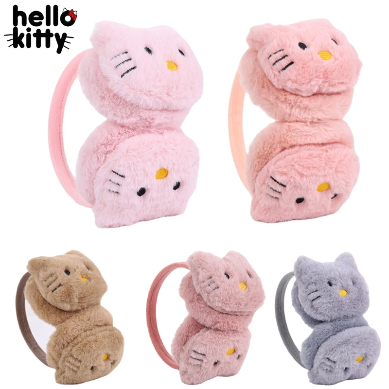 HelloKittyPlushEarmuffsWinterKidsSoftWarmEarMuffKawaii