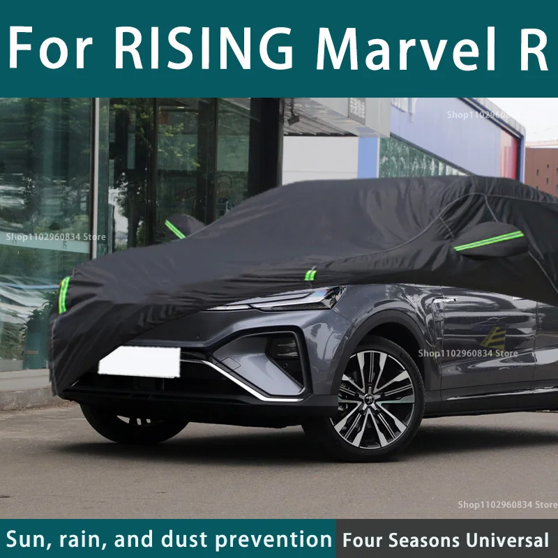 

For Rising Auto Marvel R Full Car Covers Outdoor Sun Protection Dust Rain Snow Protective Anti-hail Car Cover Auto Black Cover