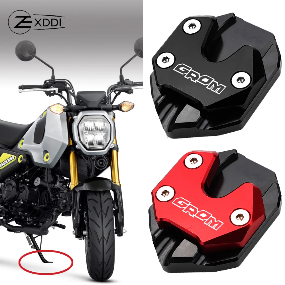 Für Honda GROM MSX125 MSX125 GROM SP 2014-2024 2025 CNC Aluminium Motorrad Ständer Seite Stehen Verlängerung Pad vergrößerer Platte