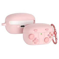3D Gamepad Gameboy Style Protective Earphone Case - Soft Bluetooth Wireless Cover for Sony 1000 XM5 (Pink)