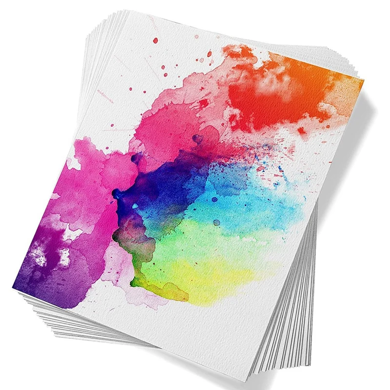 

60 Sheets Sketch Paper Acid-Free Bulk White Paper Cold Press 50% Cotton 140Lb /300Gsm (7.68 X 5.31 Inch)