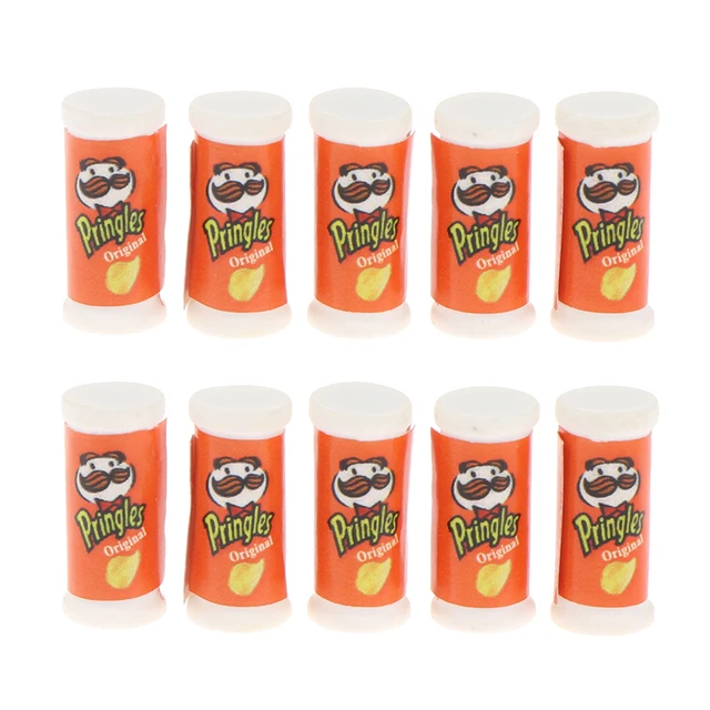 10Pcs/lot 1:12 Dollhouse Miniature Food Doll House Decoration Mini Simulation Potato Chips Bottle Modle Toy Pretend Play Kitchen 4