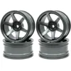 TxxRcss 1/10 RC Drift Tires And Aluminum Wheels Rims Rally Racing Tyres 12mm Hex for 1:10 Scale On Road Touring Street Car Tamiy 2