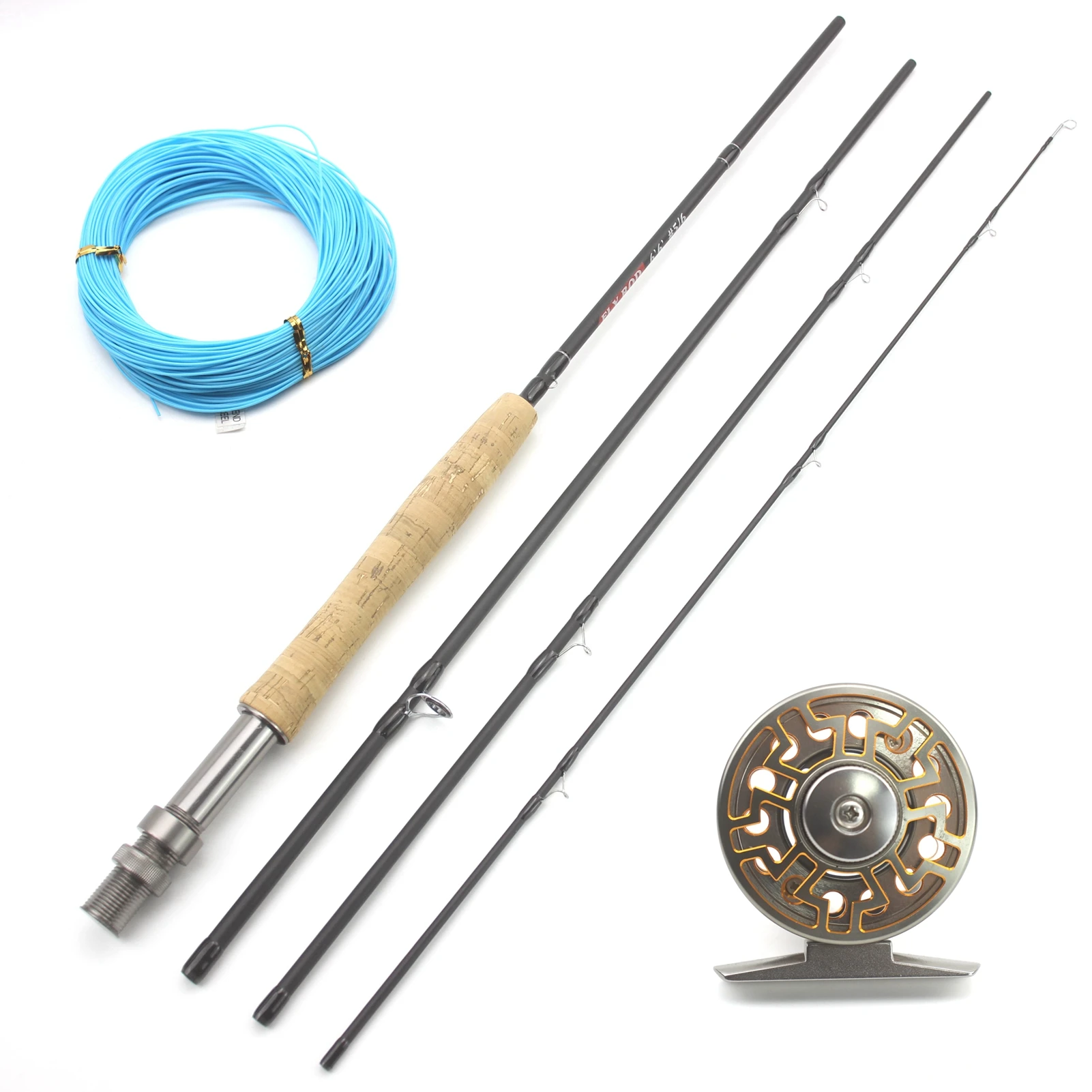 6.6ft 7ft Low Price Fly Fishing Rod Reel Combos Carbon Fiber 4