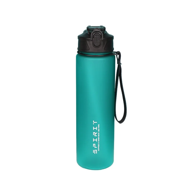 Large Capacity Motivational Water Bottle with Straw - 750ml, Leakproof for Gym and Outdoor Sports