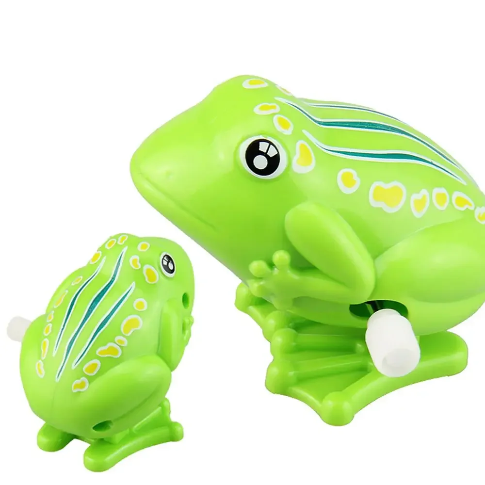 

NEW Children Lovely Cute Green Color Jumping Frog Clockwork Toy for Kids Plastic Classic Wind Up Toy for above 3 years old kids