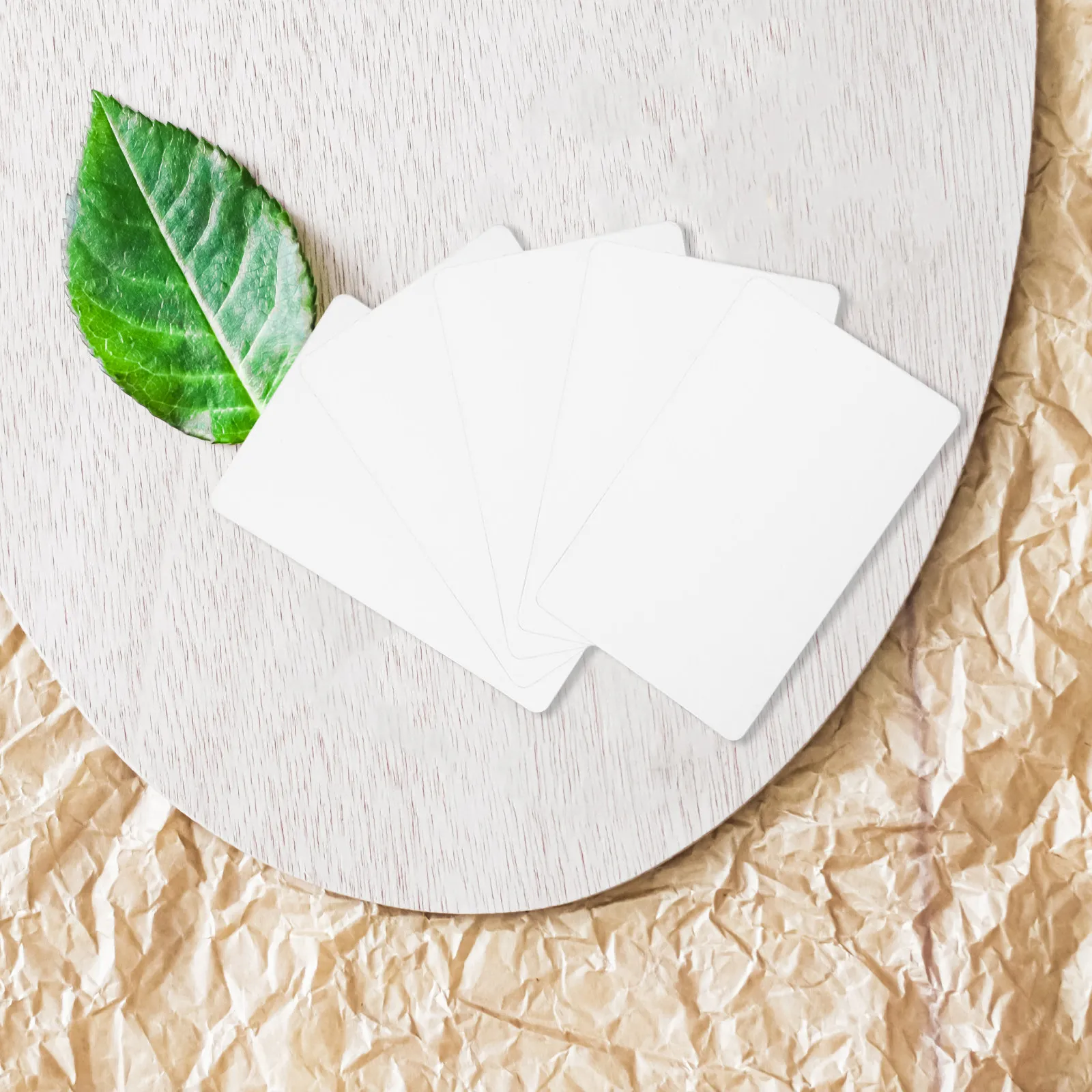 100Pcs PVC 빈 명함 미완성 라벨 경량 페인트 가능 DIY 선물 태그 공예 용품 빈 명함