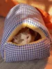 Thiened Plu  House Winter Warmth Closed Sle Se Feeling  Bed Detachable Waable Pet Nest  S Bag 4