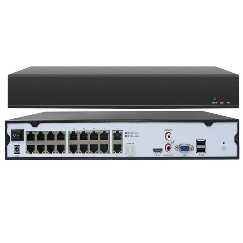 

16 channel hd cctv POE nvr recorder with 16ch POE network video recorder NVR