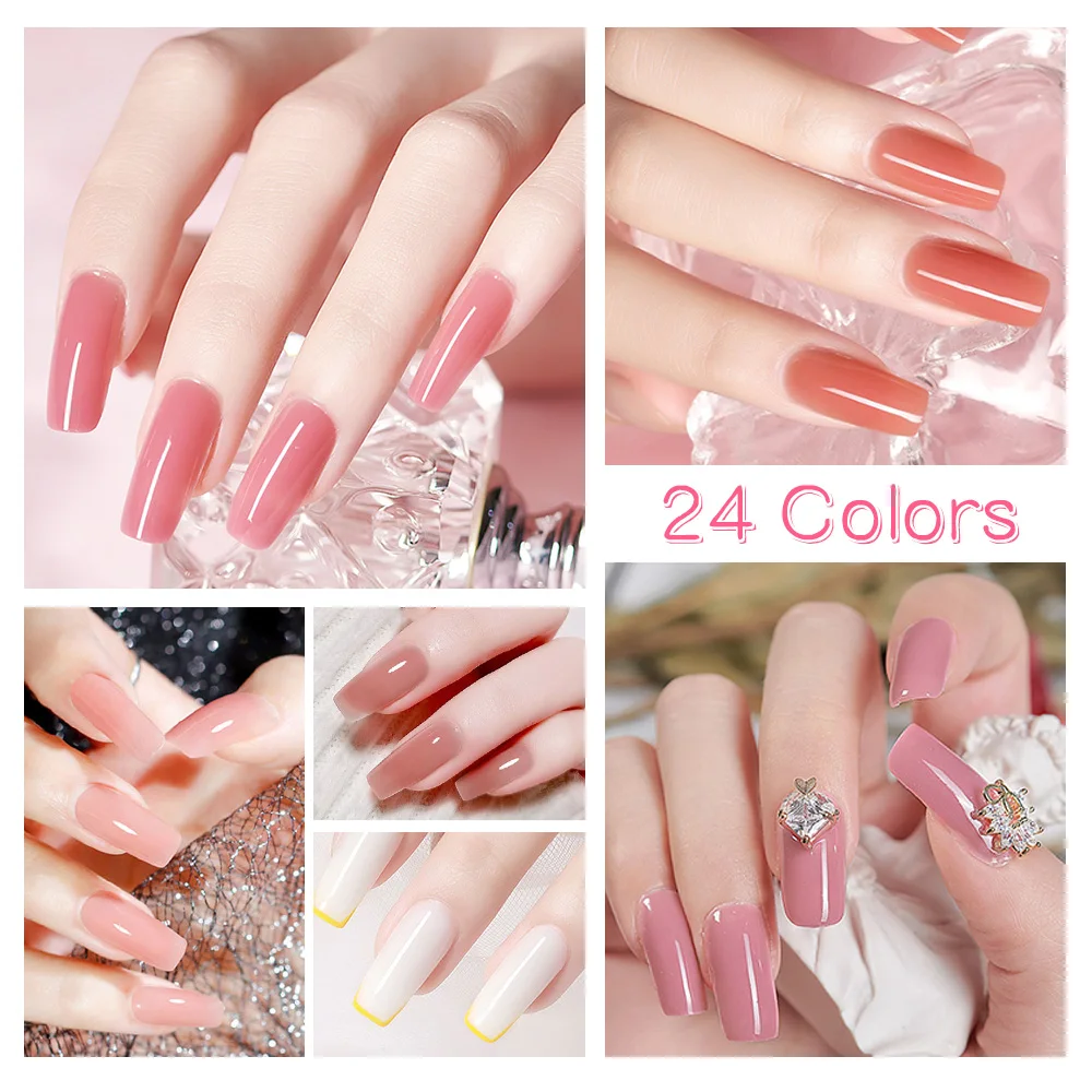 Extension Nail Gel White Pink Quick Extension Gel UV Extension Gel Nail Tips Enhancement Slip Solution Suitable For Beginners 6