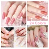 Nail Set 15ml Acrylic Gel Polish Nail Art Tool Slip Solution Builder Poly Nail Gel Set Base Top Nail Art Gel Polish Kit 6