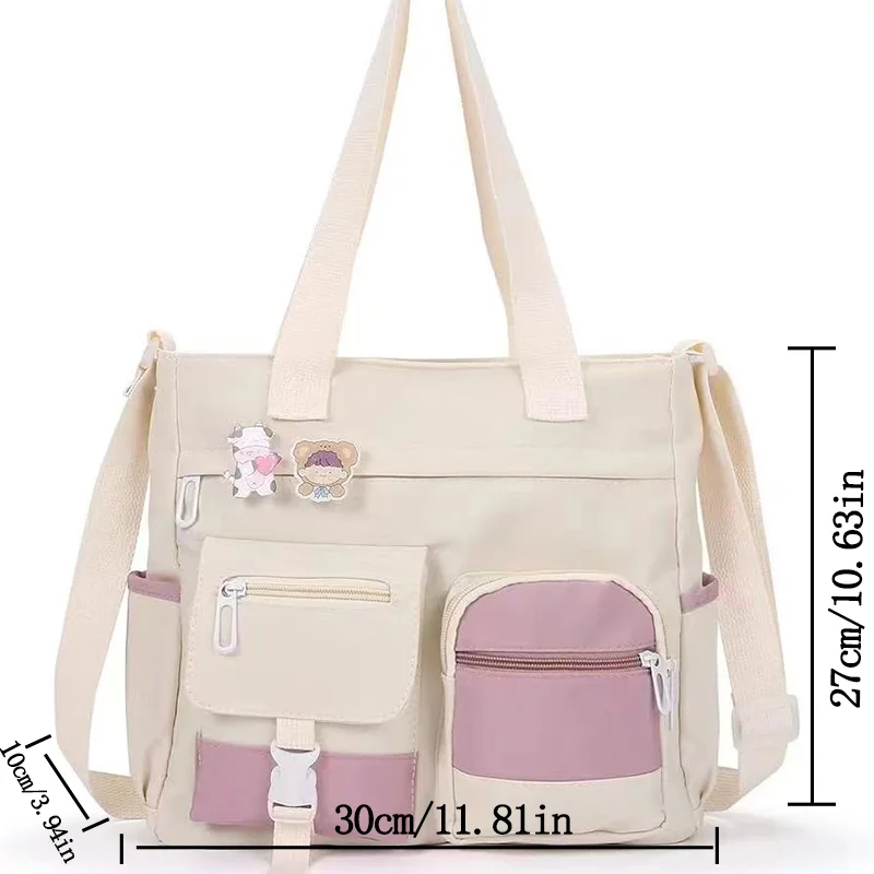 Japanese Harajuku Women's Handbags Multiple Pockets Shoulder Bag Large Capacity Crossbody Bag For Students