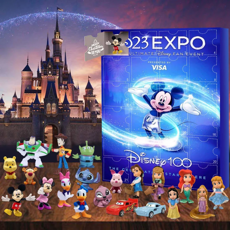 Disney Christmas Stitch Mickey Mouse Gift Box Kids 24 Days