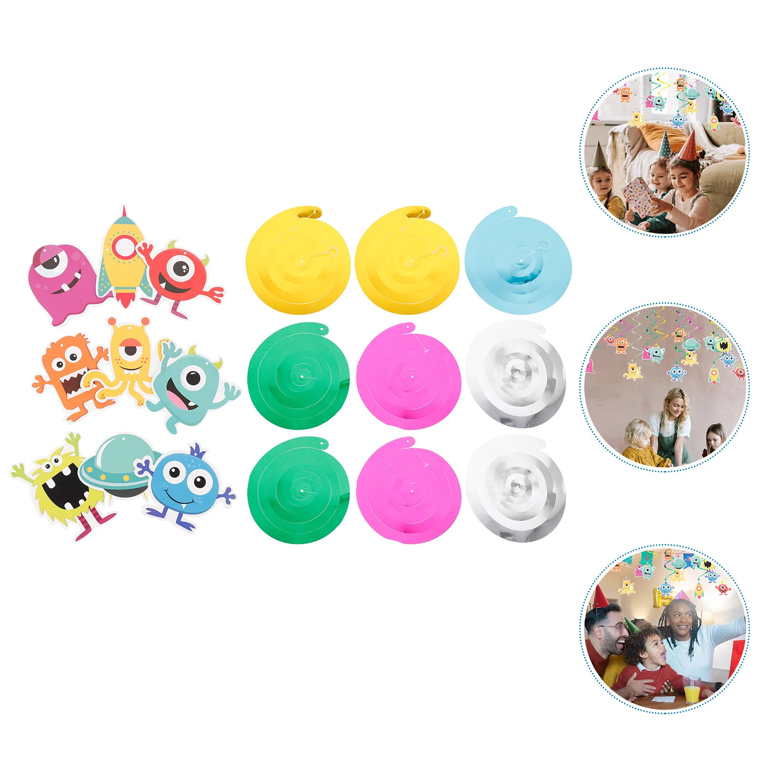 

18 PCS Decor Party Whirls Swirls Decorate Birthday Decorations Ceiling Hanging Child