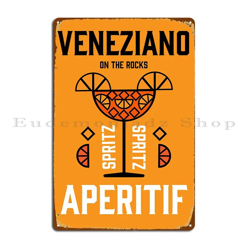 Antipasto Spritz Veneziano Classic Retro Vintage Cocktail Spitzer Cocktail Bar Art Gifts Metal Sign Poster Designs Design Pub