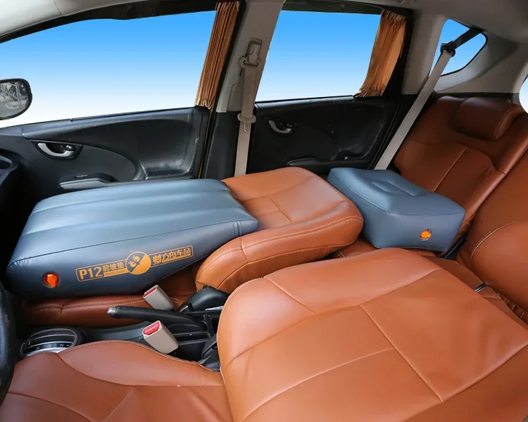 Travel Bed Car Inflatable Mattress Gap Pad Flat Front Seat PVC Slope Pad Air Mattress Bed Inflatable Couch Car Sleeping