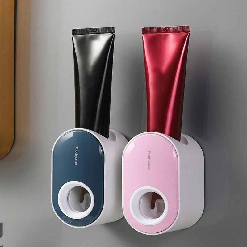 Bathroom Toothpaste Squeezer Automatic Dispenser Dust-proof Toothbrush Holder Wall Mount Stand bathroom accessories set toothpaste squeezer toothpaste dispenser toothbrush cover