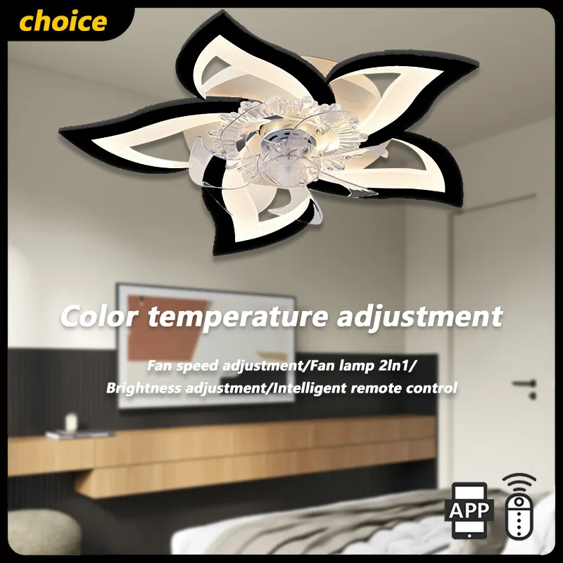 65cm Ceiling Fan Lamp 36-Watt Stepless Dimming App Intelligent Timing Stepless Dimming Indoor Led Decorative Light 85v-265v