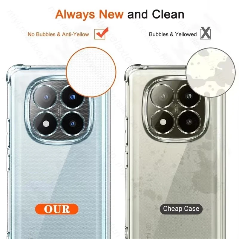 Note14Pro 4G Case Transparent Crystal TPU Soft Back Cover For thumbnail 6