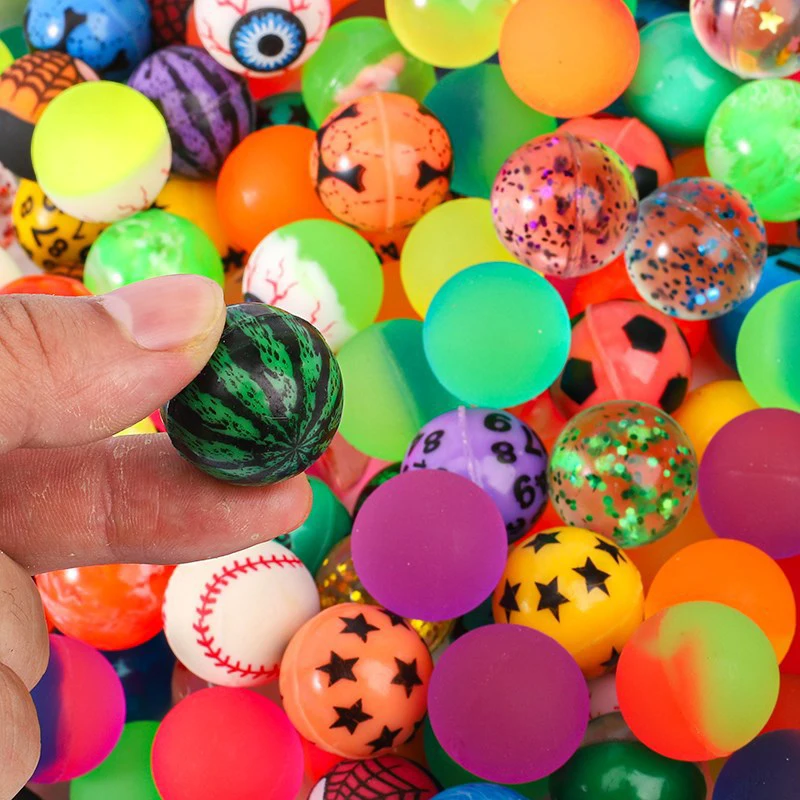 Rubber Bouncy Balls Bulk 27MM Party Favors For Boys Girls Prizes Birthday Gifts Kids Vending Machine Toys Balle Rebondissante 3