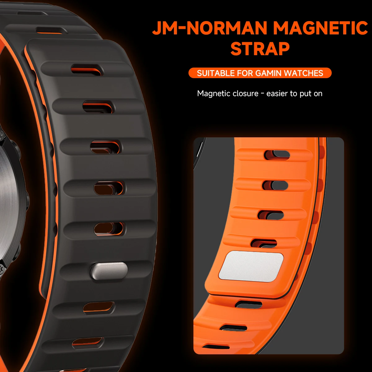 Magnetic Silicone QuickFit Watch Strap – Universal Fit, 26mm & 22mm