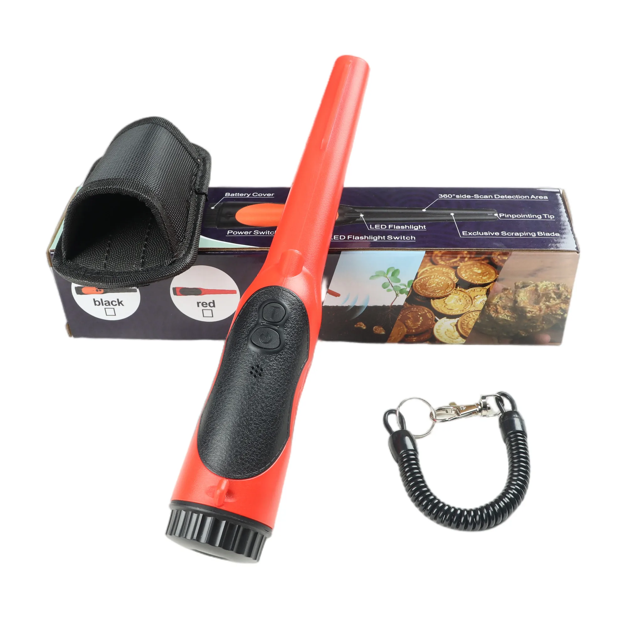 

Handheld Metal Detector Three Modes Pinpointer High Sensitivity Pin Pointer-2022 Audio Louder With 9V Recharging Battery