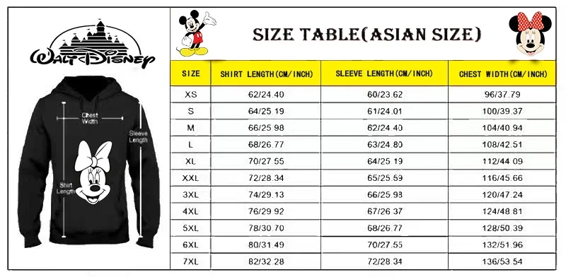 Couple Outfit Disney Hoodies Minnie Mouse Women's Casual Sweatshirt Couple Hoodie Men's Women Clothing Mickey Y2k Print Top