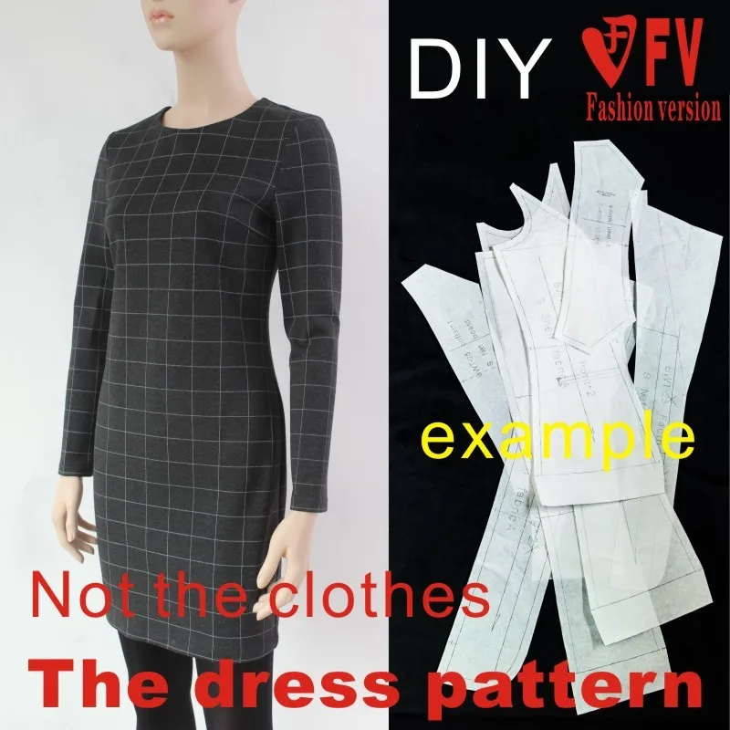 Dresses Sewing Pattern Template KNIT Elasticity is very big Cutting drawing Clothing DIY ((Not selling clothes)) BLQ-225