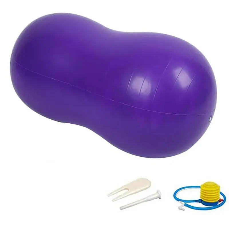 

Yoga Ball Fitness Balls Peanut Balance Ball Inflatable Thick Sports Yoga Peanut Ball Pilates Birthing Fitball With Manual Pump