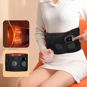 1pc Waist Massager Electric Lumbar Heating Belt Multi-gear Adjustment Portable Heat Massage Waist Brace Waist Support Belt