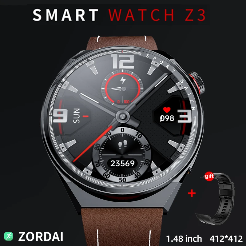 

2022 New Original Z3 Smart Watch Men Women NFC ZORDAI Smartwatch ZD3 for IPhone 14 Pro Max HUAWEI Samsung PK HW28 TicWatch Pro 3