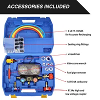 Kit de charge et de diagnostic de fourmis indispensables, collecteur à 3 voies, climatiseur, R22, R134a, R410a, R32 3