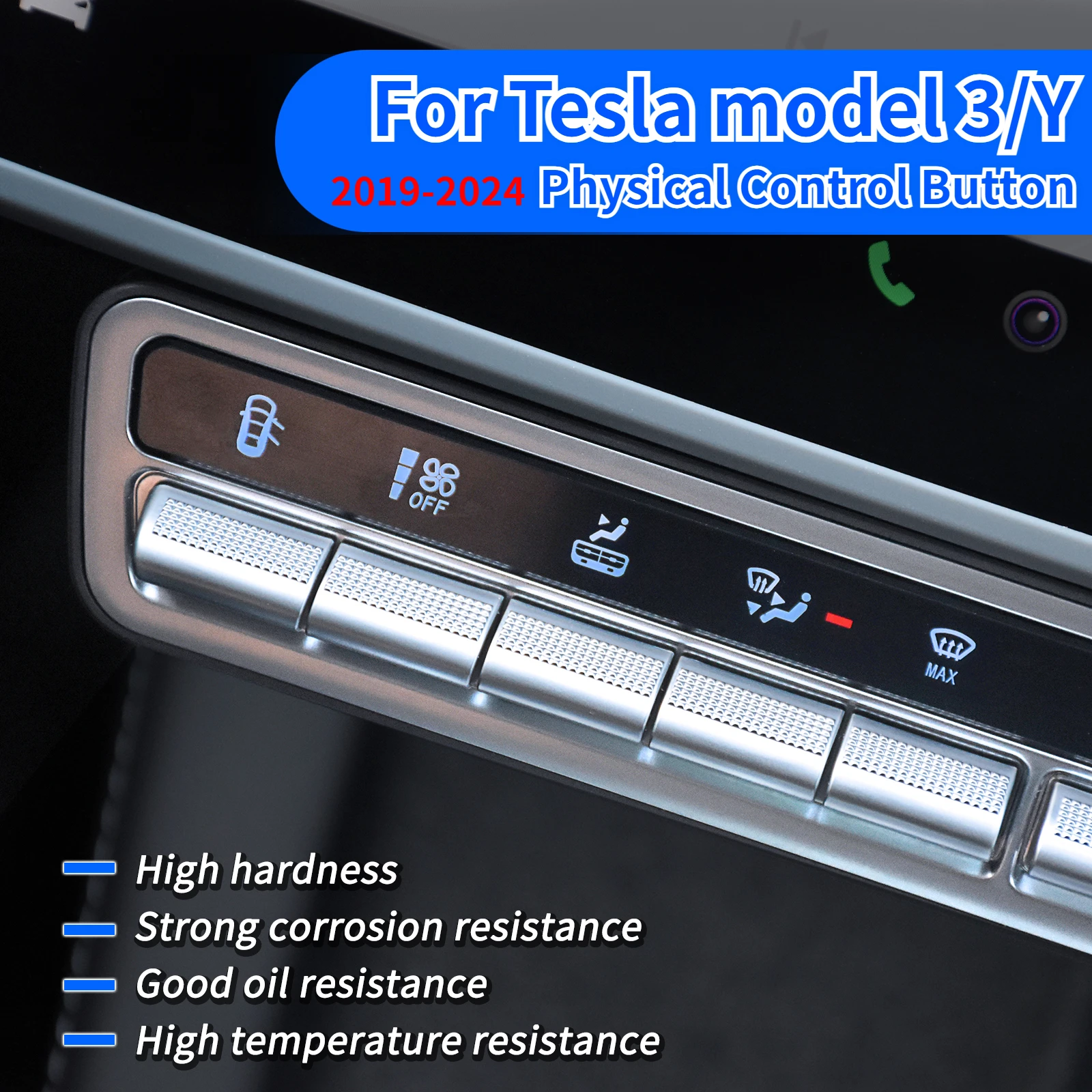 

For Tesla Model 3 Y 2019-2023 2024 Physical Control Button Tesla Accessories Multi-function Center Control Panel Switch Buttons