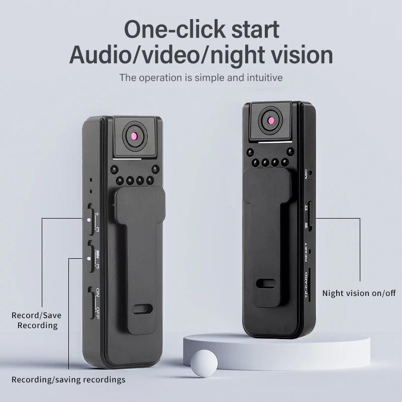 1080P Body Mini Camera Portable Small Digital Video Recorder For BodyCam Infrared For Night Vision Miniature-Camcorder Security