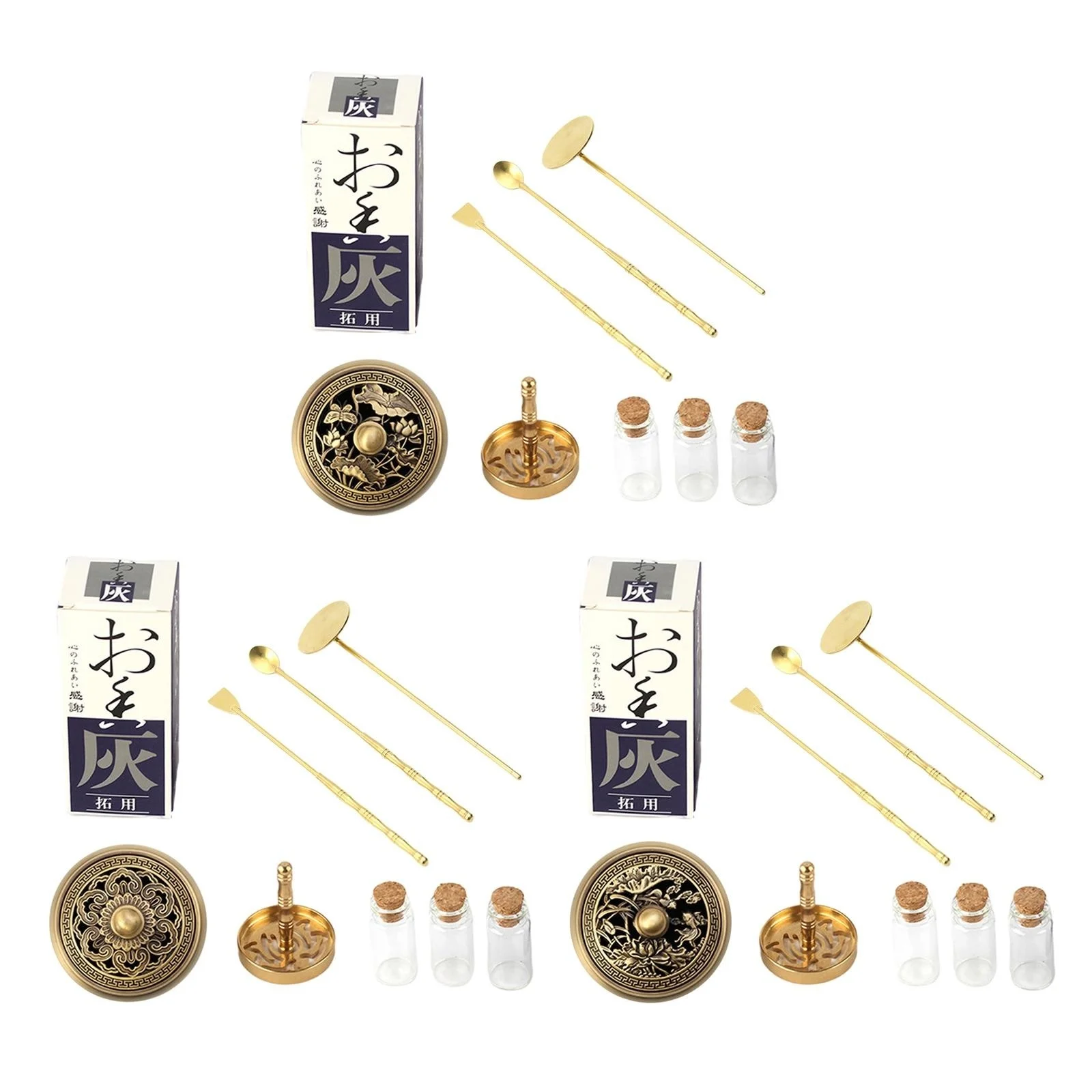Incense Burner Censer Tool Set Making Kit Press Powder Fennel Aroma Furnace