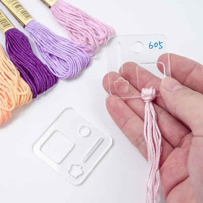 Acrylic Thread Drops Thread Winding Boards Floss Bobbins Cross Stitches Floss Drops Bobbins Organizer Cross Cotton