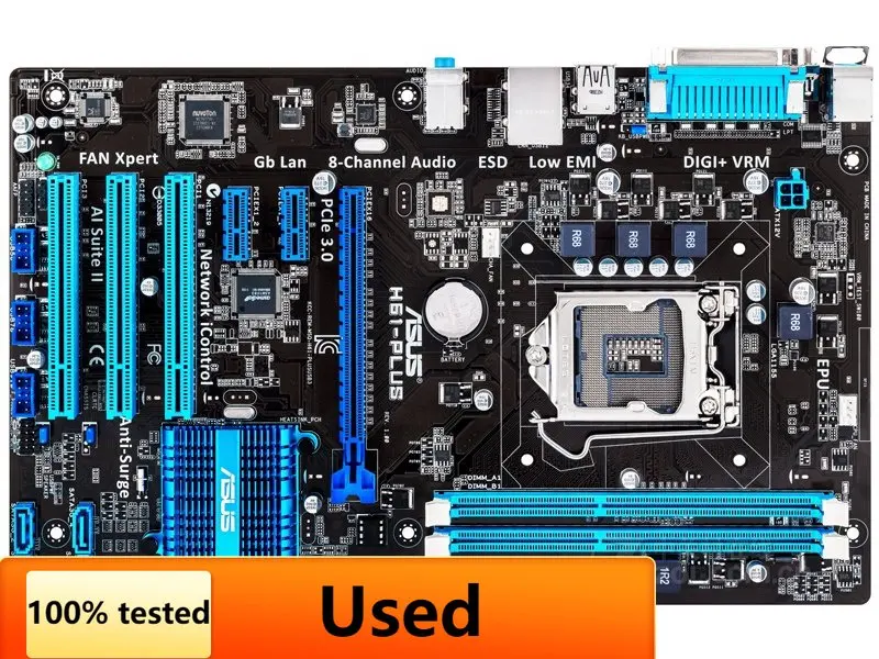 AsusH61PLUSMotherboardH61ChipSupportSocketLGA1155i3i5i7